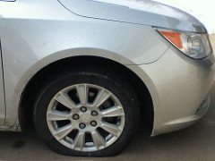 car flat tyre